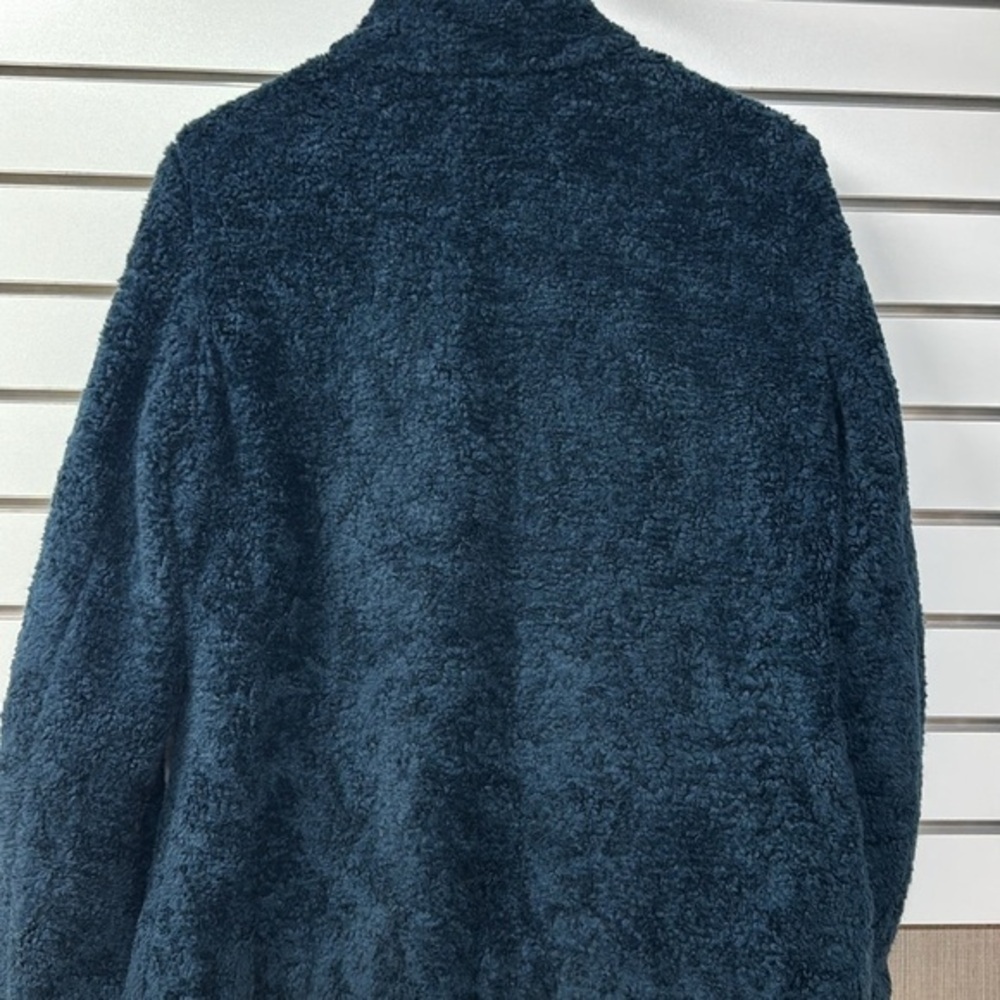 Pendleton Jacket Womens Medium Blue Deep Pile Fuzzy Sherpa Full Zip Teddy Fleece - Picture 5 of 6